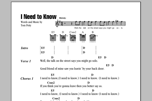 Produktbild zu: I Need To Know