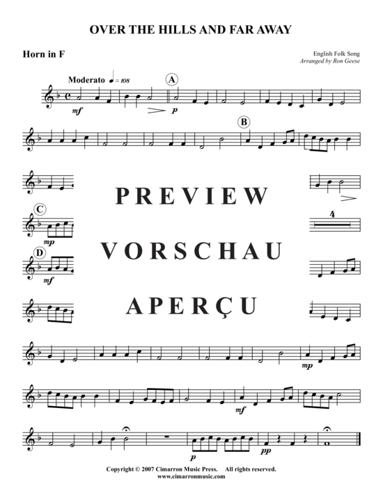 Produktgalerie: Seite 7 von 8 Over the Hills and Far Away , , (Holzbläser-Quintett)