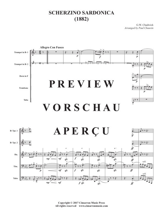 Product gallery: Page 3 of 21 Scherzino Sardonica (1882) , ,  (Brass quintet)