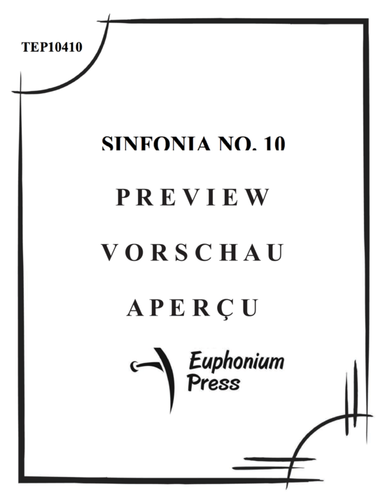 Produktgalerie: Seite 2 von 21 Sinfonia No. 10 , , (Tuba Ensemble EEEETTTT)