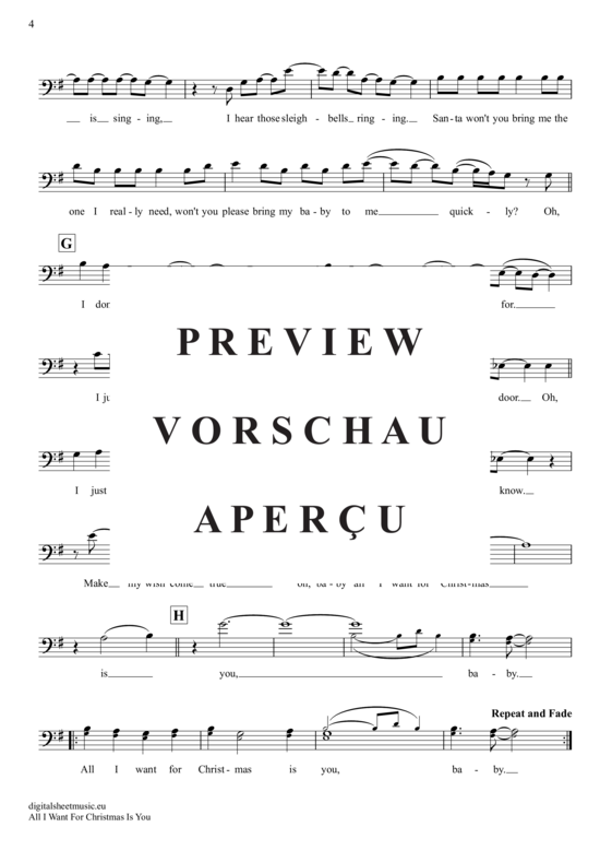 Product gallery: Page 5 of 5 All I Want For Christmas Is You , Carey, Mariah, (Posaune / Bariton)