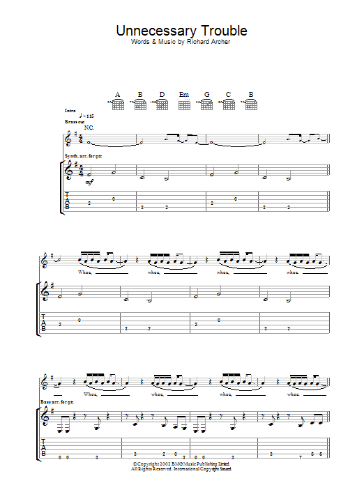Produktgalerie: Seite 1 von 1 Unnecessary Trouble, Hard-Fi, Gitarre