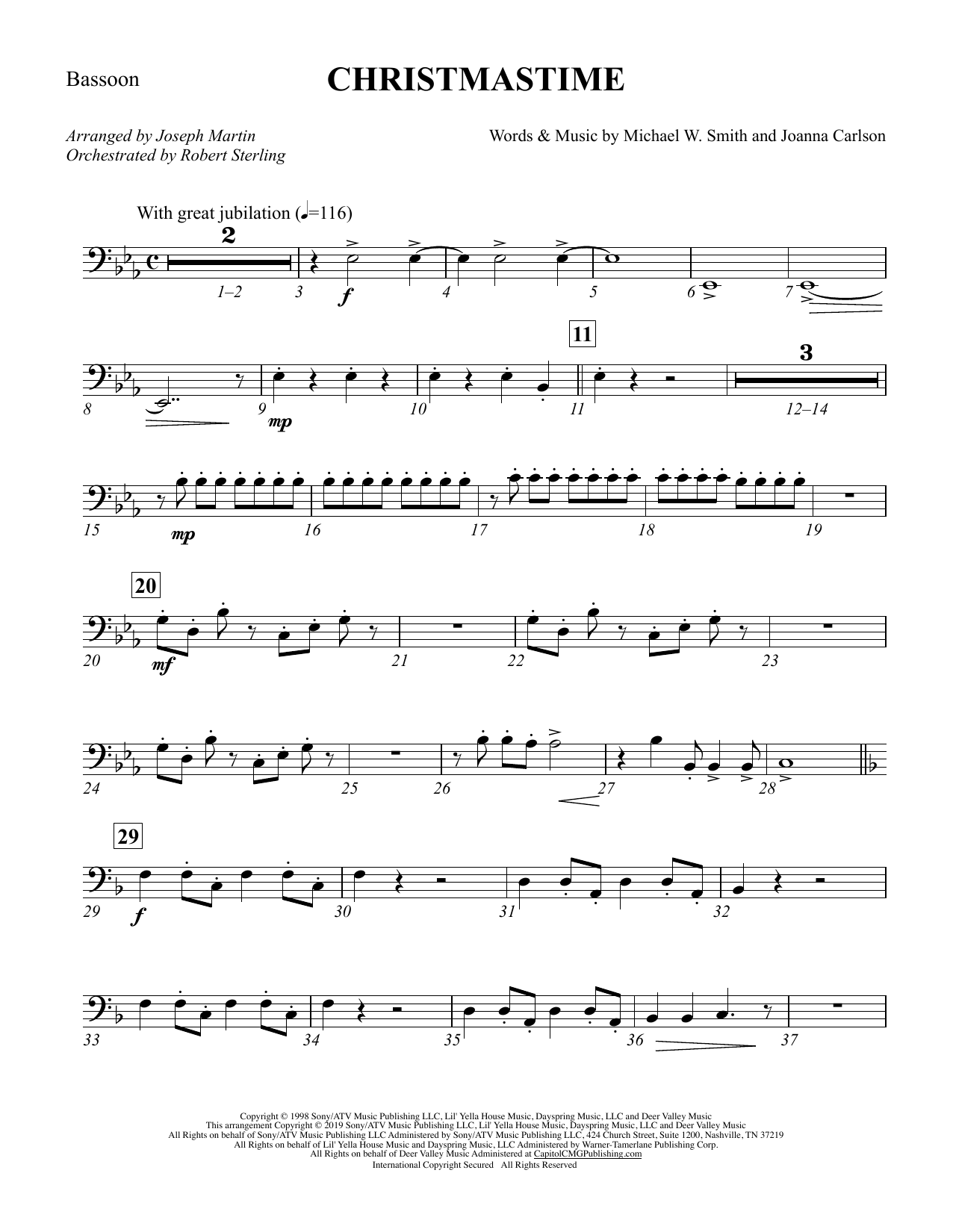 Product picture to: Christmastime (arr. Joseph M. Martin) - Bassoon
