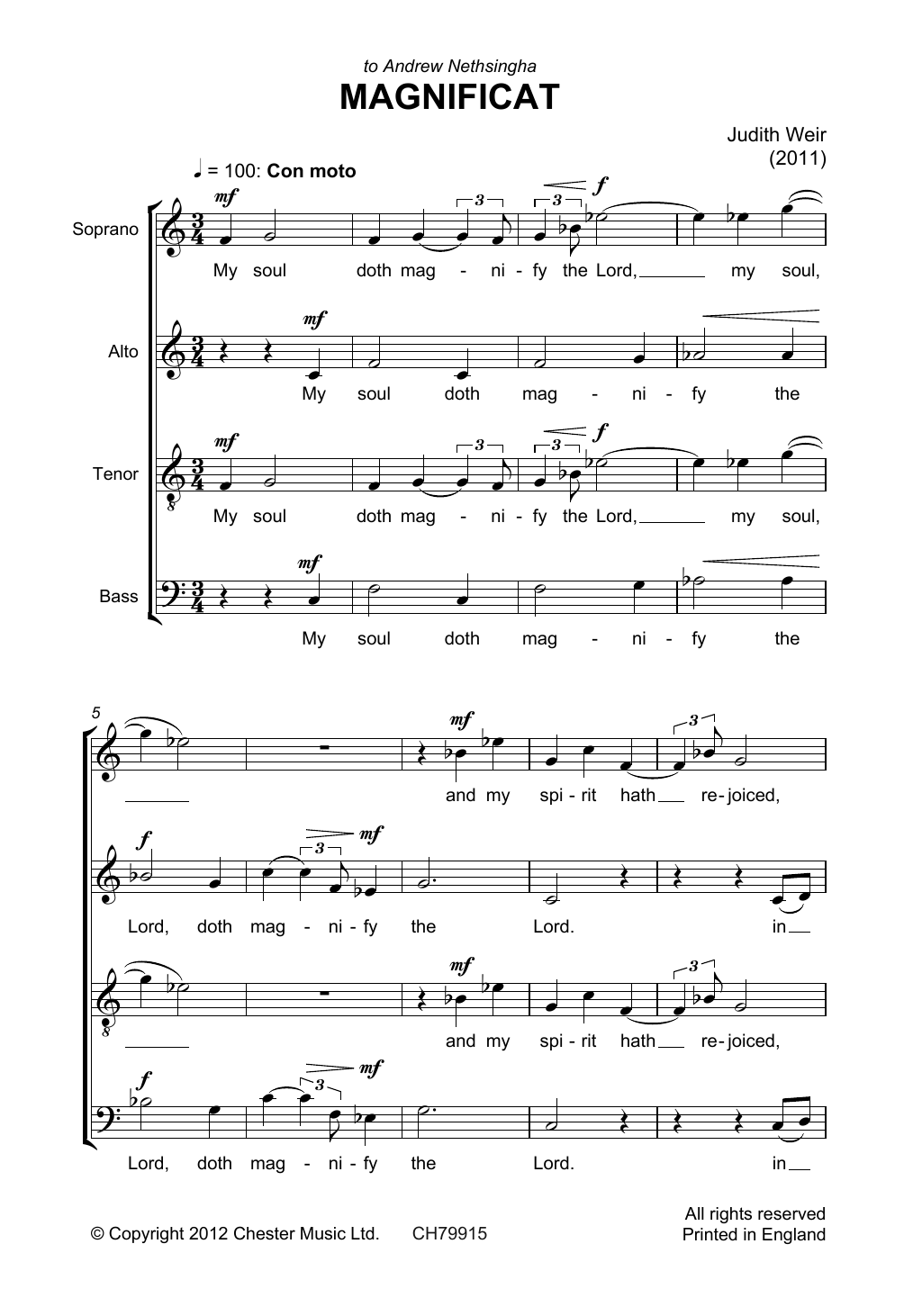 Produktbild zu: Magnificat And Nunc Dimittis