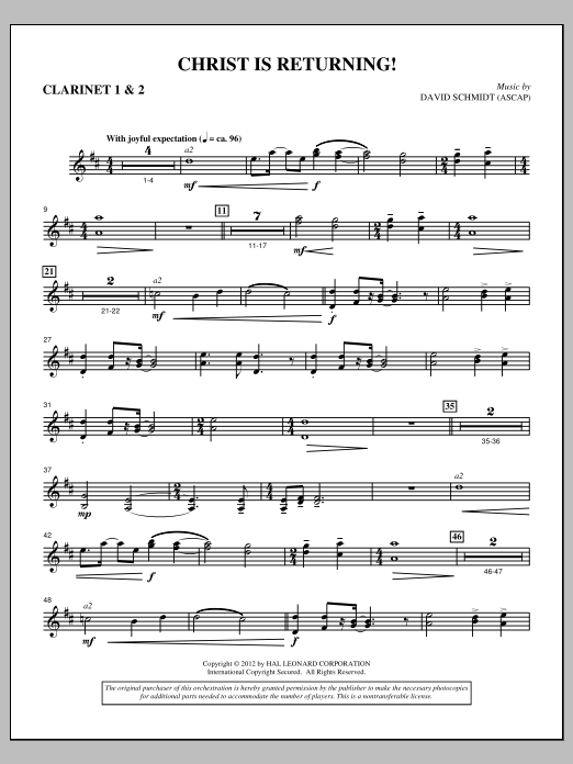Product picture to: Christ Is Returning! - Bb Clarinet 1,2
