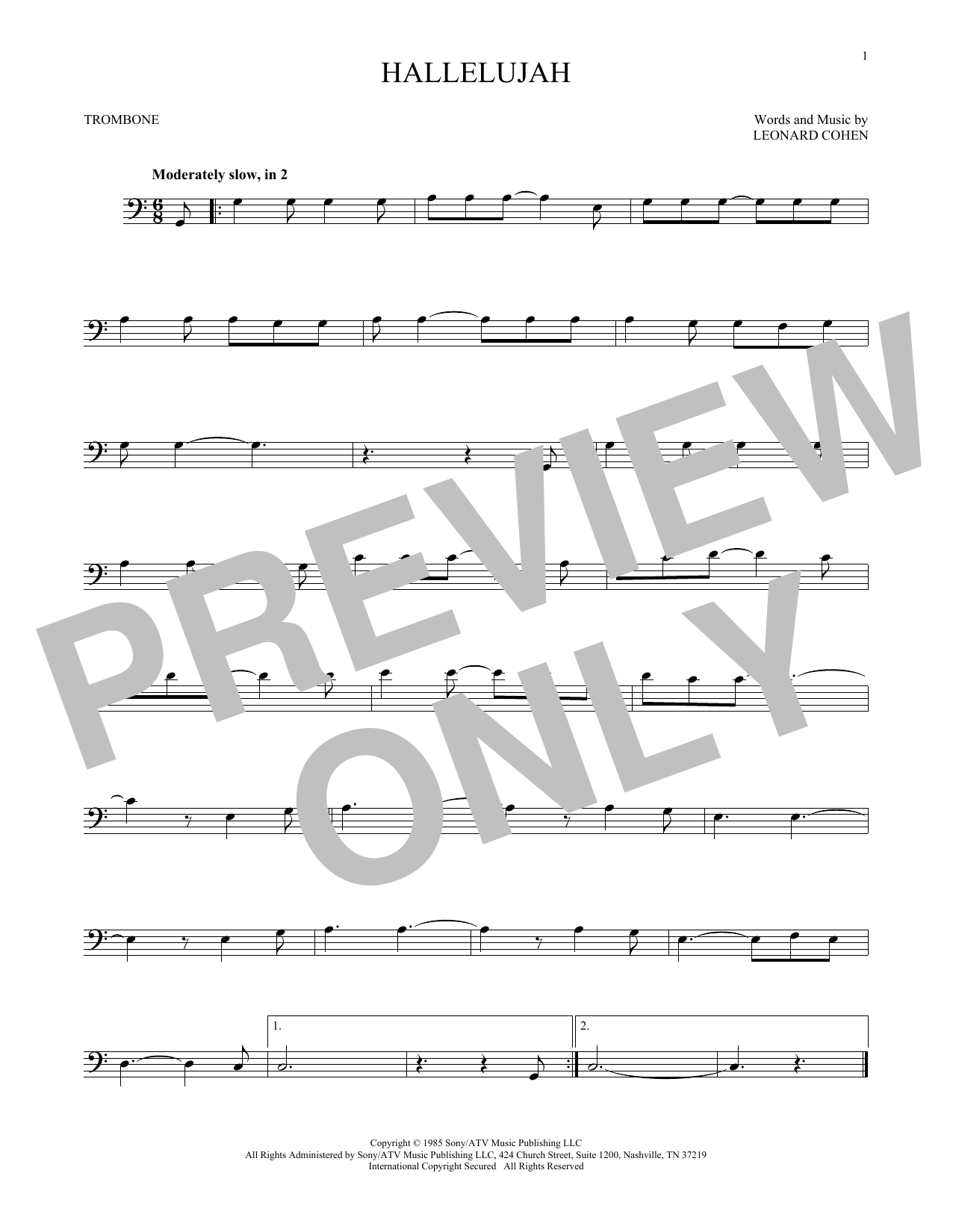 Product gallery: Page 1 of 1 Hallelujah, Leonard Cohen