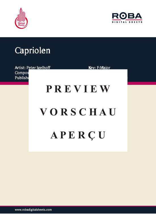 Produktgalerie: Seite 2 von 5 Capriolen, Igelhoff, 	Peter, Klavier und Gesang