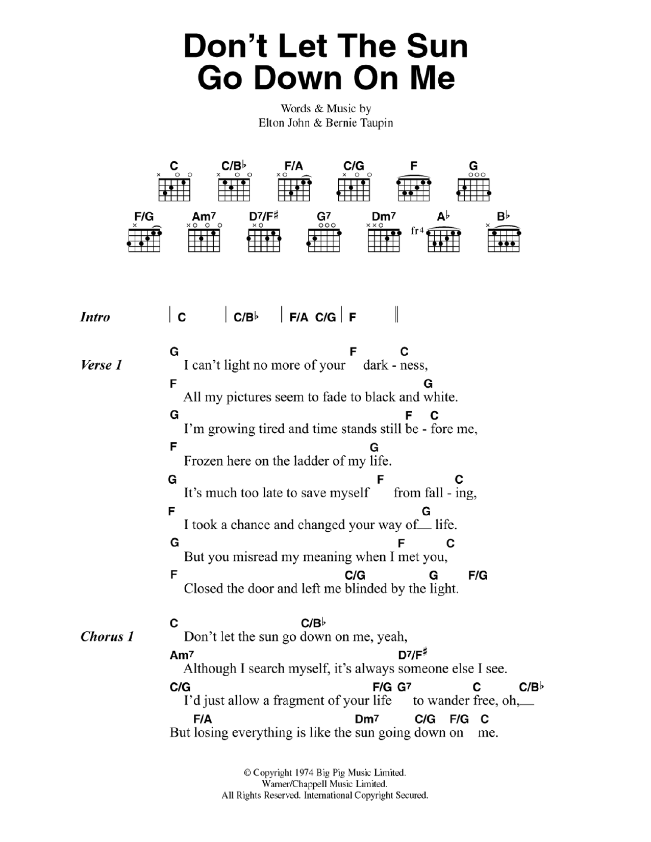 Product gallery: Page 1 of 1 Don't Let The Sun Go Down On Me, Elton John