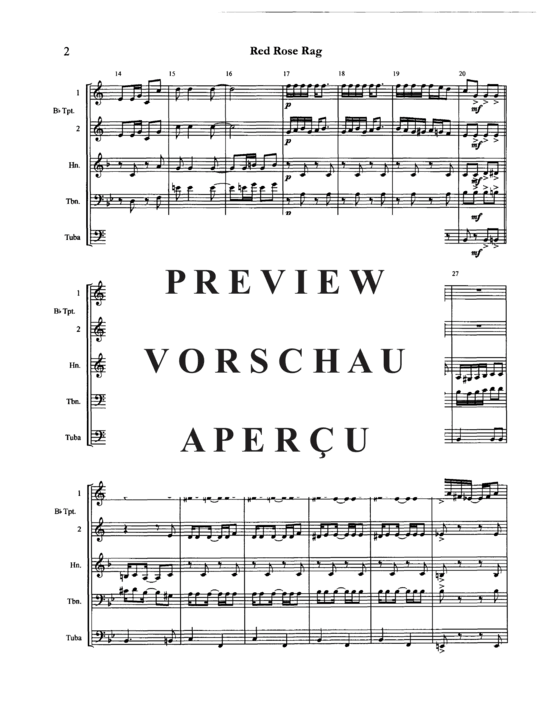 gallery: Red Rose Rag , , (Blechbläser Quintett)