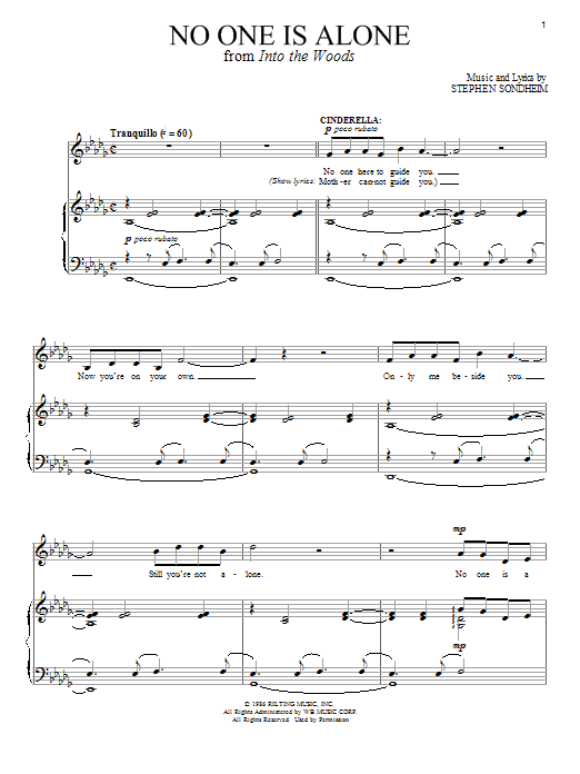 Produktbild zu: No One Is Alone (from Into The Woods)