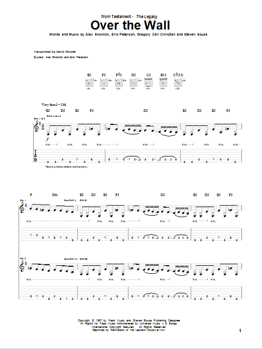 Produktgalerie: Seite 1 von 1 Over The Wall, Testament, Gitarre