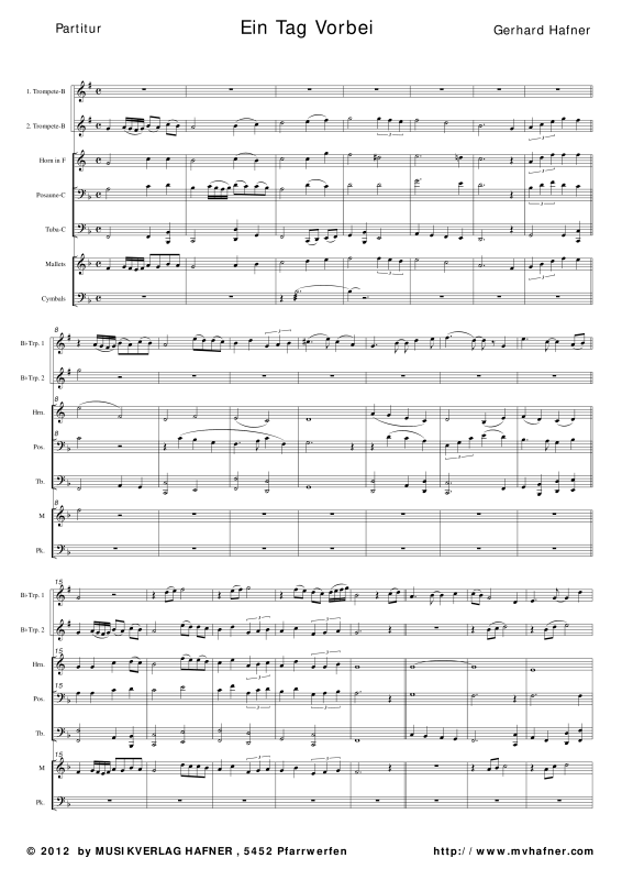 gallery: Ein Tag vorbei, , (Blechbläser Quintett)