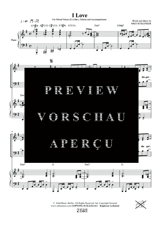 gallery: I Love, , Gemischter Chor SAB und Klavier