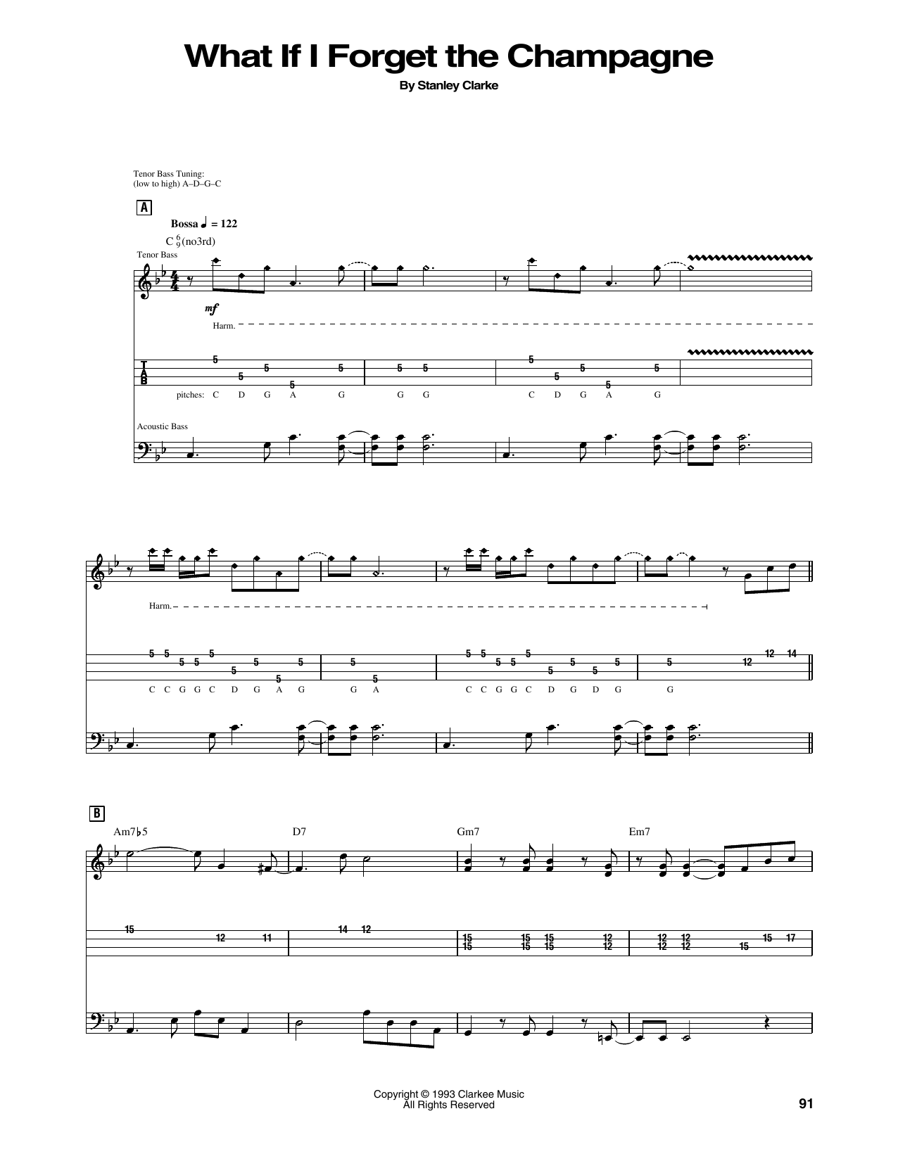 Produktgalerie: Seite 1 von 1 What If I Forget The Champagne, Stanley Clarke, E-Bass