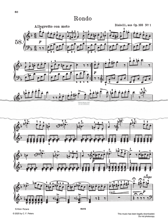 Produktgalerie: Seite 1 von 1 Rondo, Op. 168, Nr. 1, Anton Diabelli