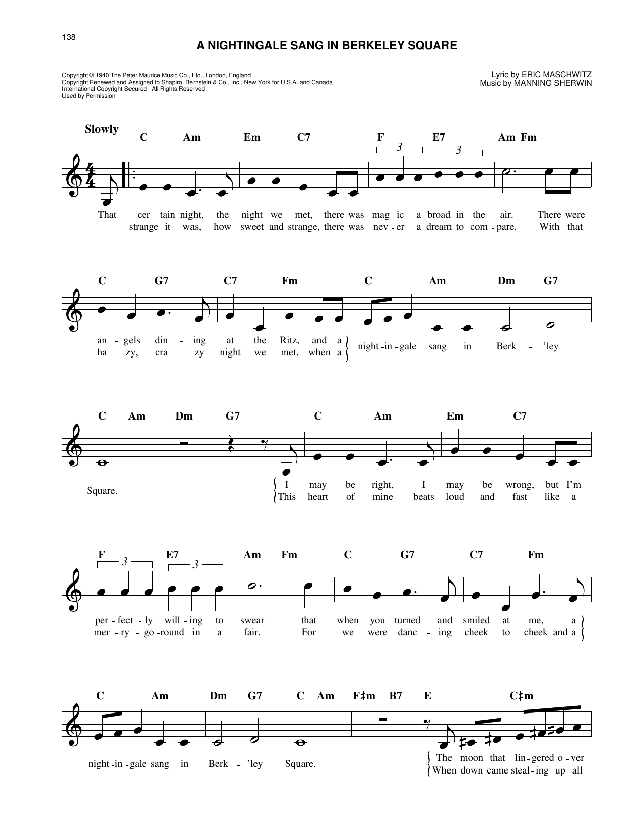 Produktgalerie: Seite 1 von 1 A Nightingale Sang In Berkeley Square, Manhattan Transfer