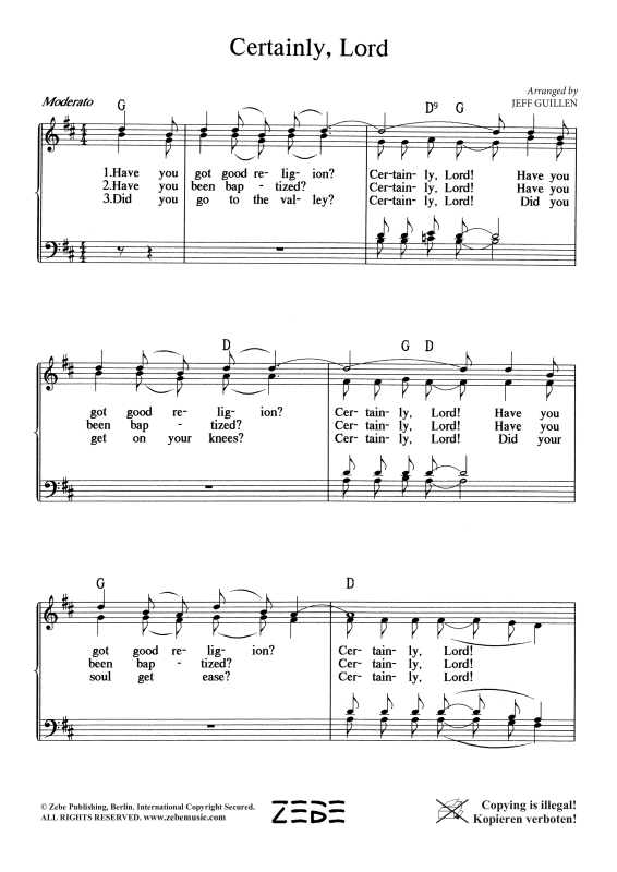 gallery: Certainly, Lord, , Gemischter Chor