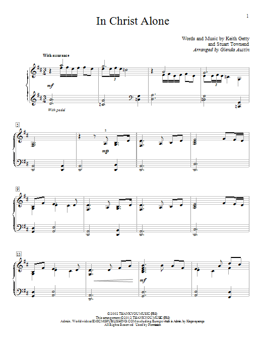 Produktbild zu: In Christ Alone (arr. Glenda Austin)