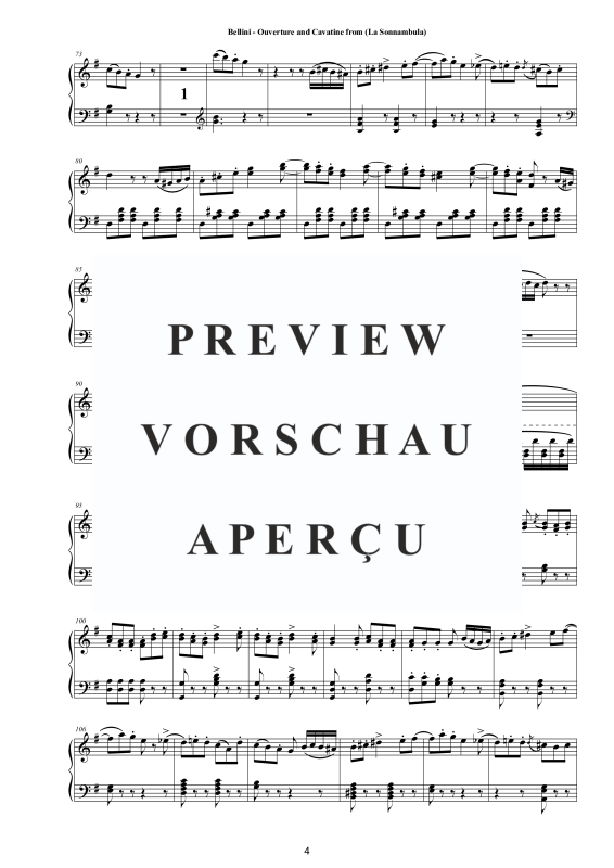 Produktgalerie: Seite 5 von 11 Ouverture and Cavatine from (La Sonnambula), , Klavier Solo