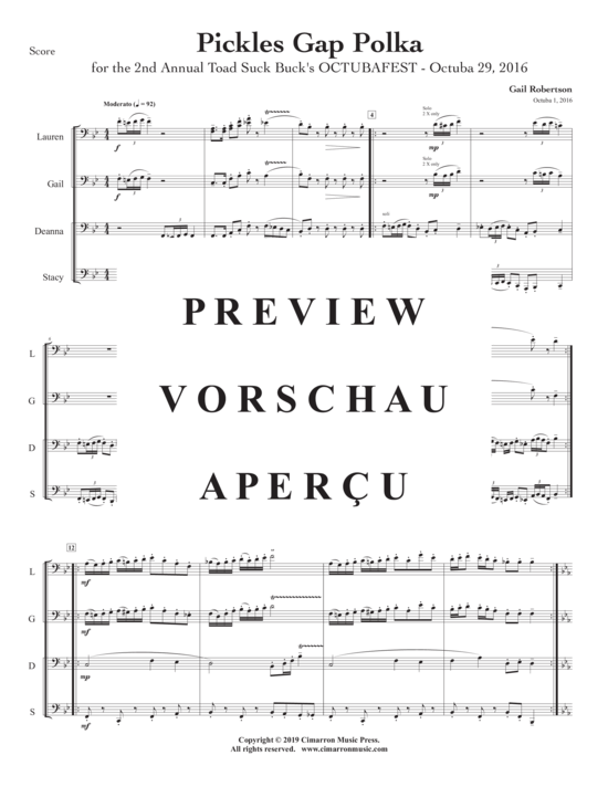 Product gallery: Page 3 of 17 Pickles Gap Polka , , (Tuba Quartett EETT)