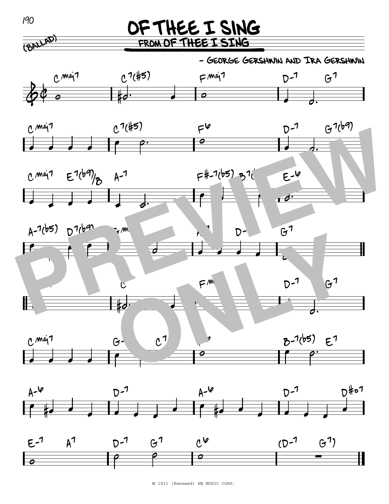Produktbild zu: Of Thee I Sing