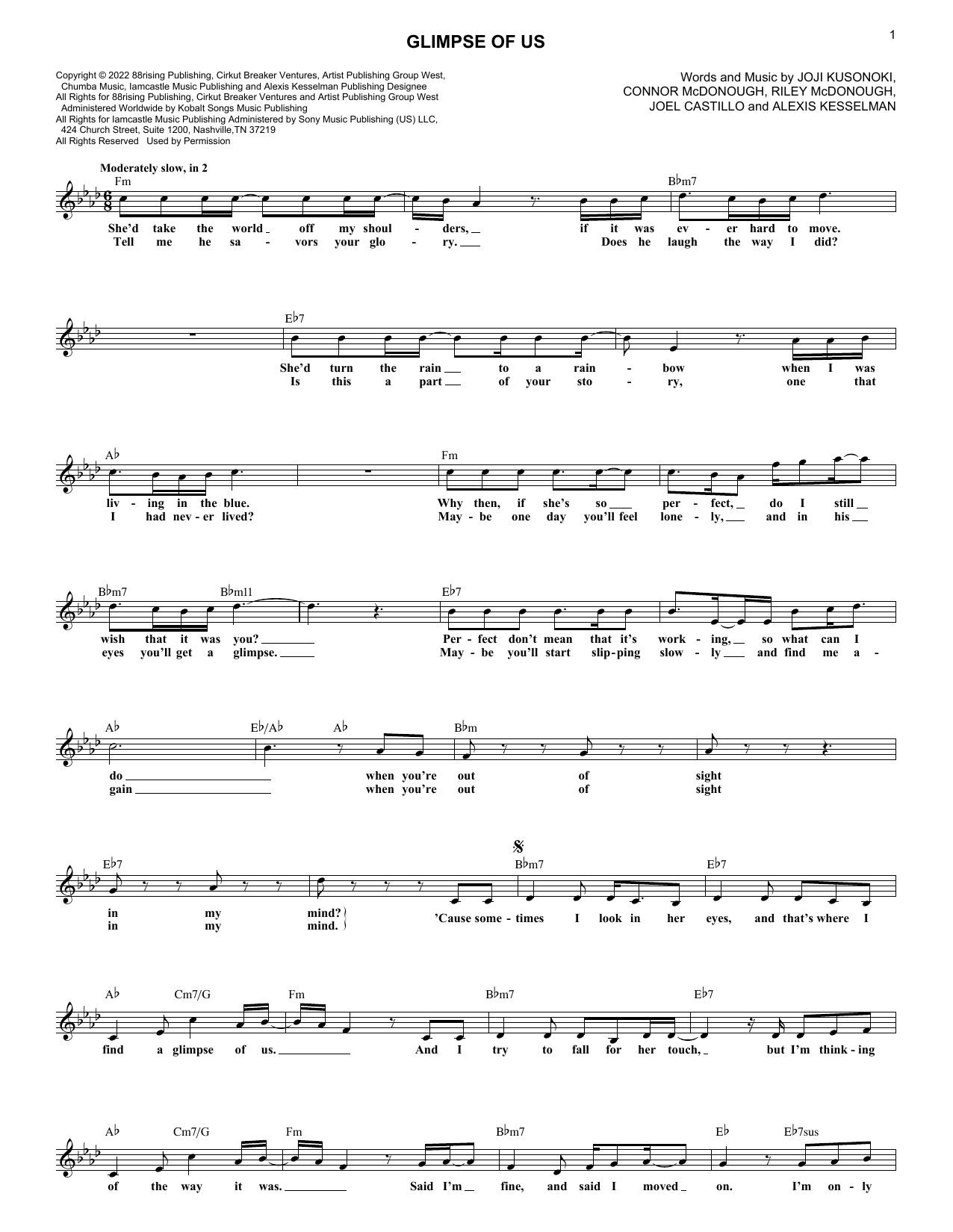 Produktbild zu: Glimpse Of Us