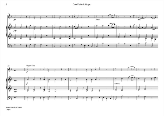 gallery: Largo (Rinaldo: Arie der Almirena) , ,  (Violine + Orgel)