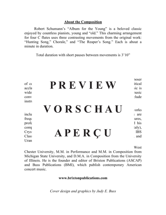 gallery: Three Pieces from Album for the Young , , (4 Flöten in C)