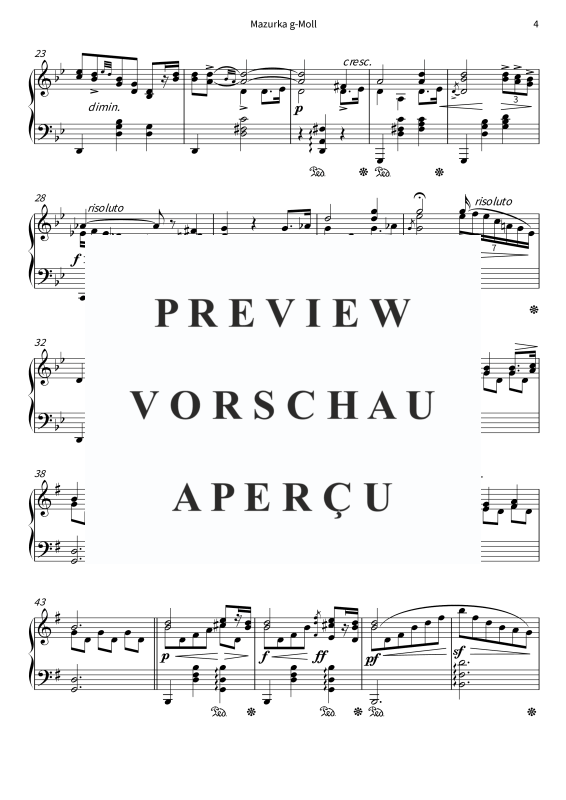 Product gallery: Page 6 of 8 Mazurka G-Moll - aus Soirées musicales op. 6 Nr. 3, , Solo Piano