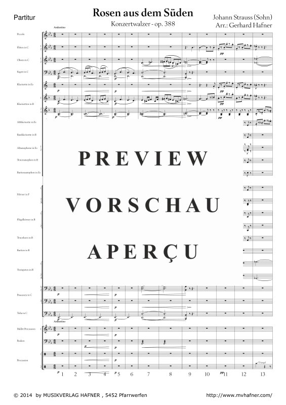 Product gallery: Page 6 of 11 Rosen aus dem Süden, , (large wind orchestra)