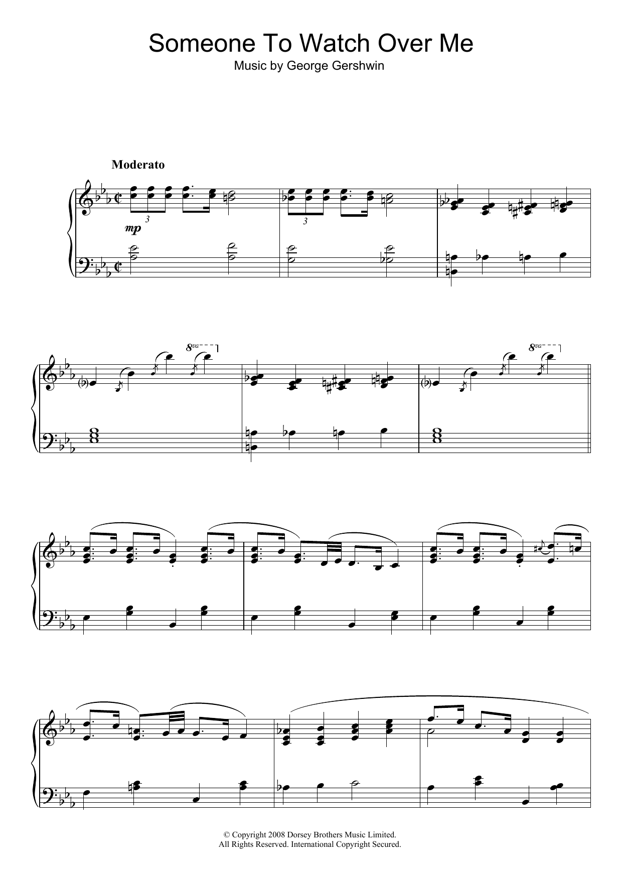 Product gallery: Page 1 of 1 Someone To Watch Over Me (from Oh, Kay!), George Gershwin