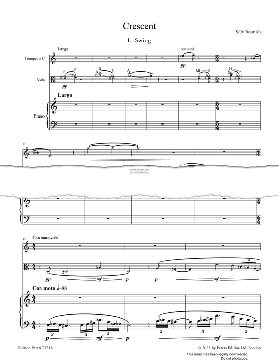 Produktgalerie: Seite 1 von 1 Crescent, Sally Beamish, Klavier, Trompete, Viola