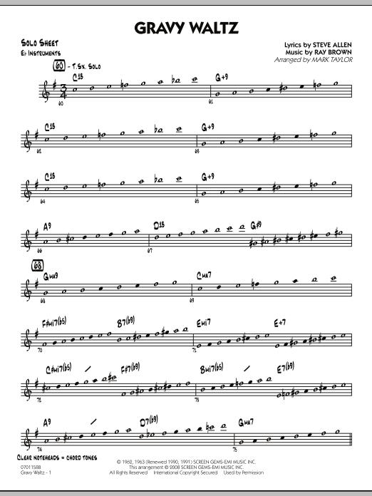 Produktgalerie: Seite 1 von 1 Gravy Waltz - Eb Solo Sheet, 