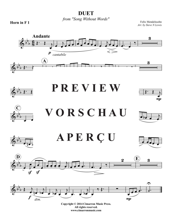 Product gallery: Page 11 of 13 Duett aus Lieder ohne Worte , , (3x horn + piano)