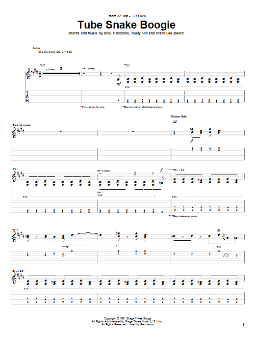 Product gallery: Page 1 of 1 Tube Snake Boogie, ZZ Top