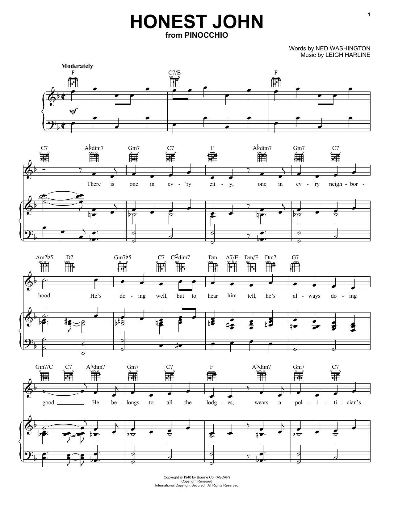 Produktbild zu: Honest John (from Walt Disney's Pinocchio)
