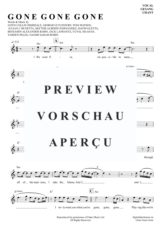 Produktgalerie: Seite 2 von 9 Gone Gone Gone, Guetta, David Swims, Teddy Tones And I, Gesang
