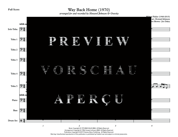 Produktgalerie: Seite 7 von 11 Way Back Home, , (Tuba Ensemble Tuba Solo, 5x Tuba und Combo Band)