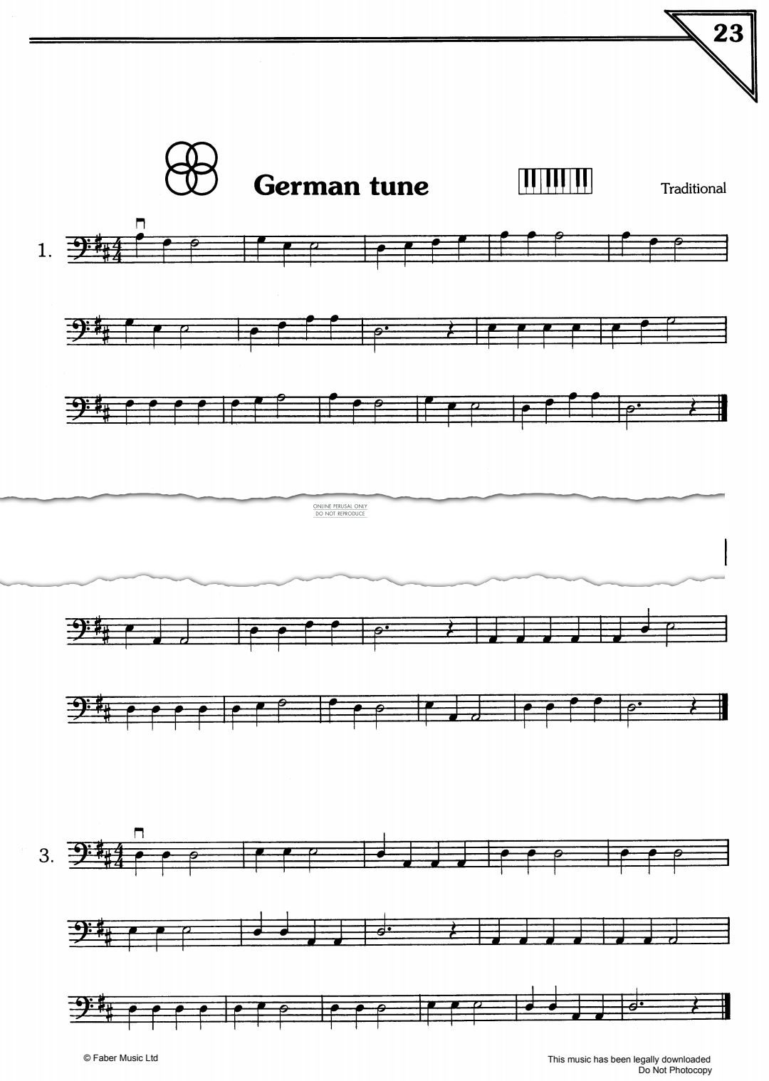 Produktgalerie: Seite 1 von 1 German Tune, Traditional, Violoncello
