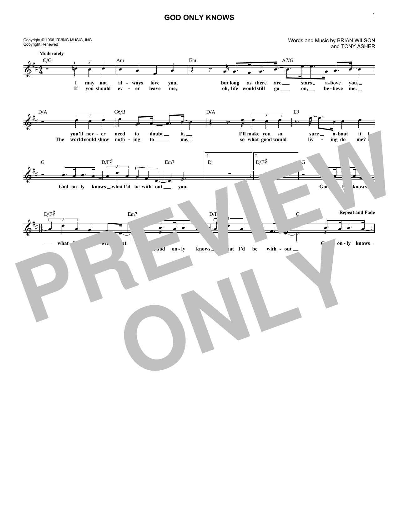 Produktbild zu: God Only Knows