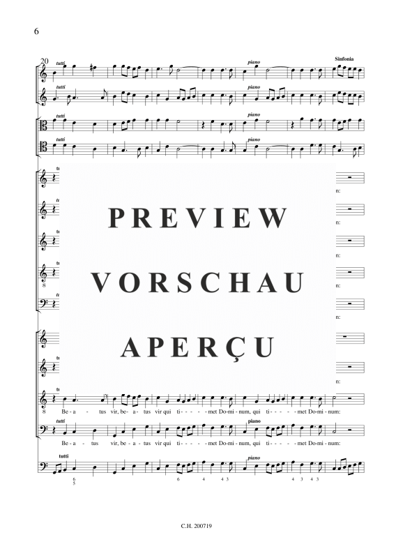 gallery: Beatus Vir , , (Gemischtes Ensemble 9 Stimmen, 2 Violinen, 2 Trombonen und BC)