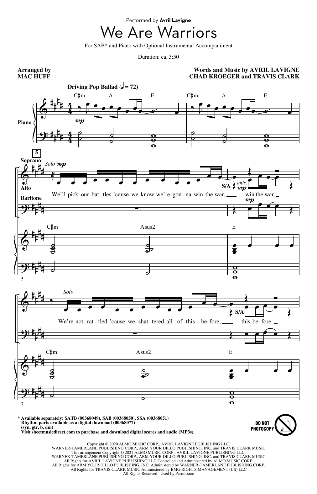 Produktbild zu: We Are Warriors (Warrior) (arr. Mac Huff)