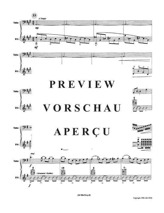 Produktgalerie: Seite 8 von 21 All We Do , , (Duett für Gitarre + Tuba)