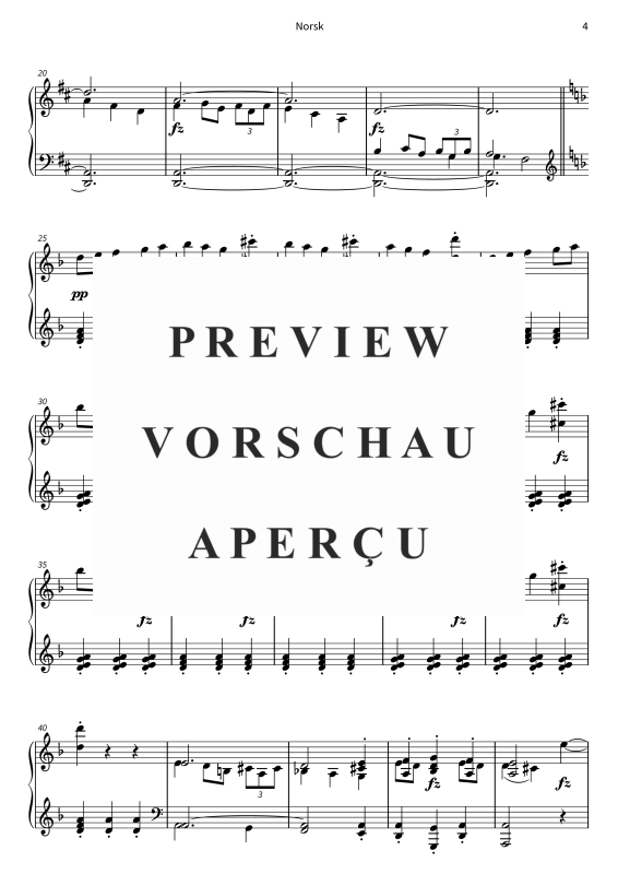 Product gallery: Page 6 of 7 Norsk - Nr. 6 fra Lyriske stykker, bok 1, op. 12, , Piano Solo