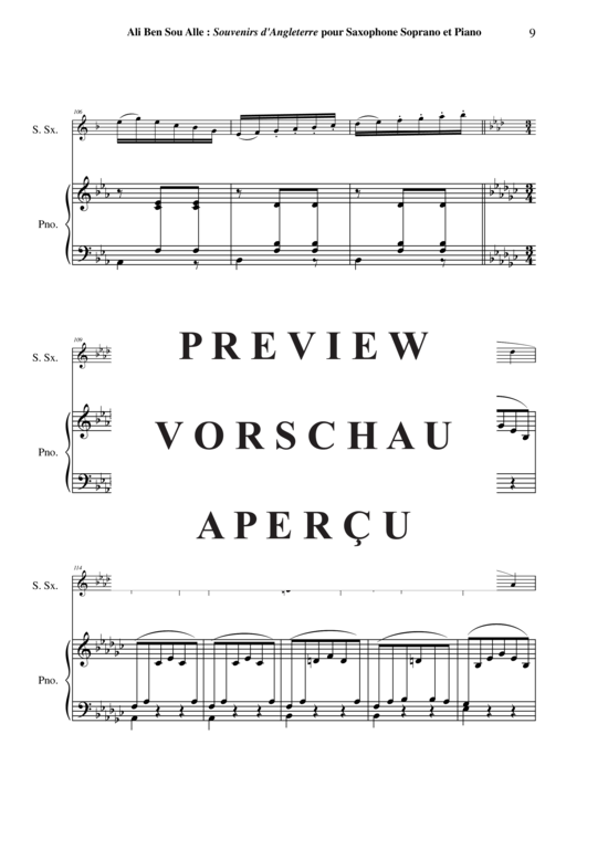 Product gallery: Page 10 of 17 Souvenirs d´Angleterre , , (soprano saxophone + piano)