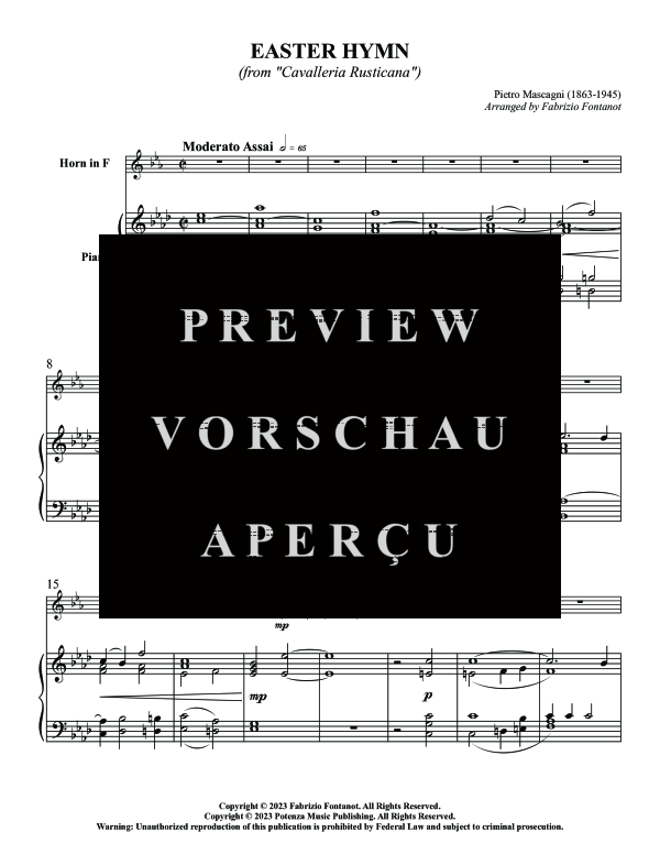 Produktgalerie: Seite 5 von 11 Easter Hymn, , (Horn in F und Klavier)