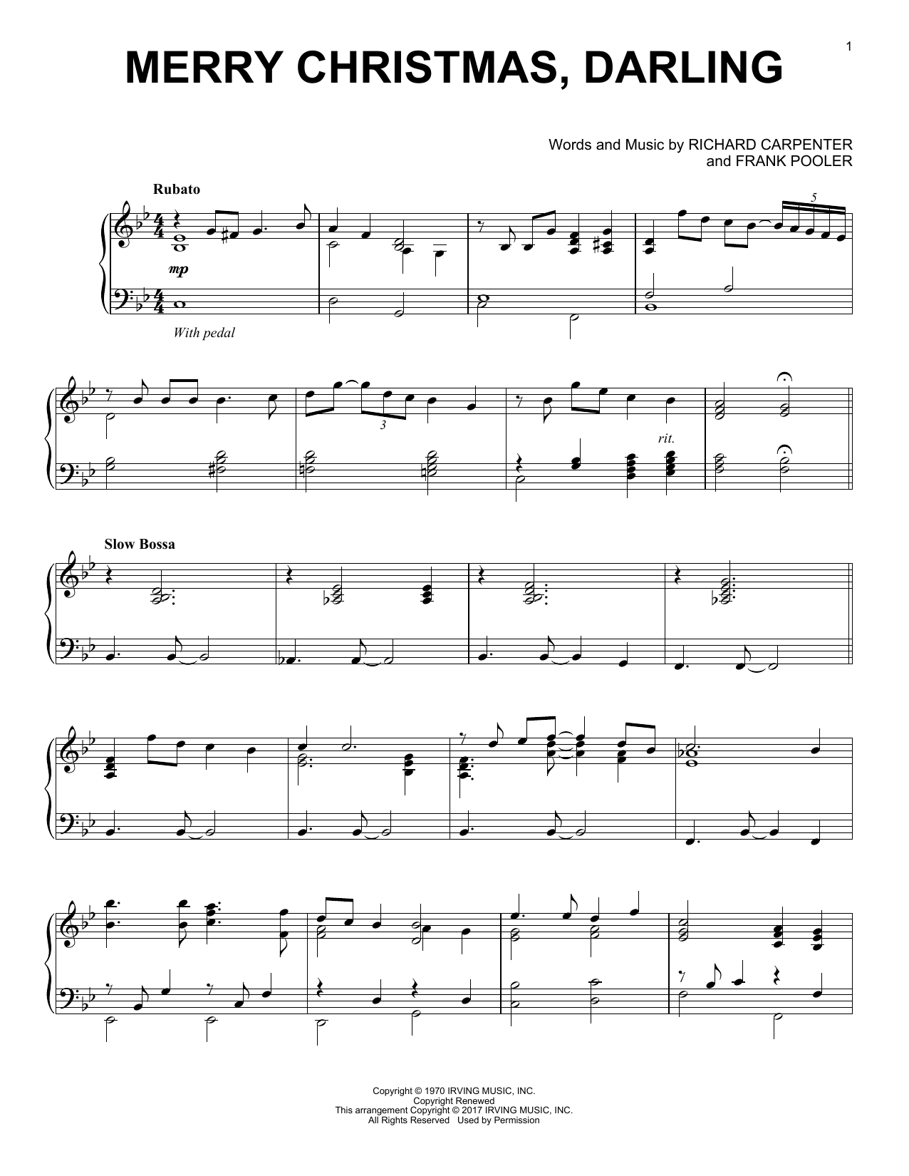 Product gallery: Page 1 of 1 Merry Christmas, Darling [Jazz version], Frank Pooler