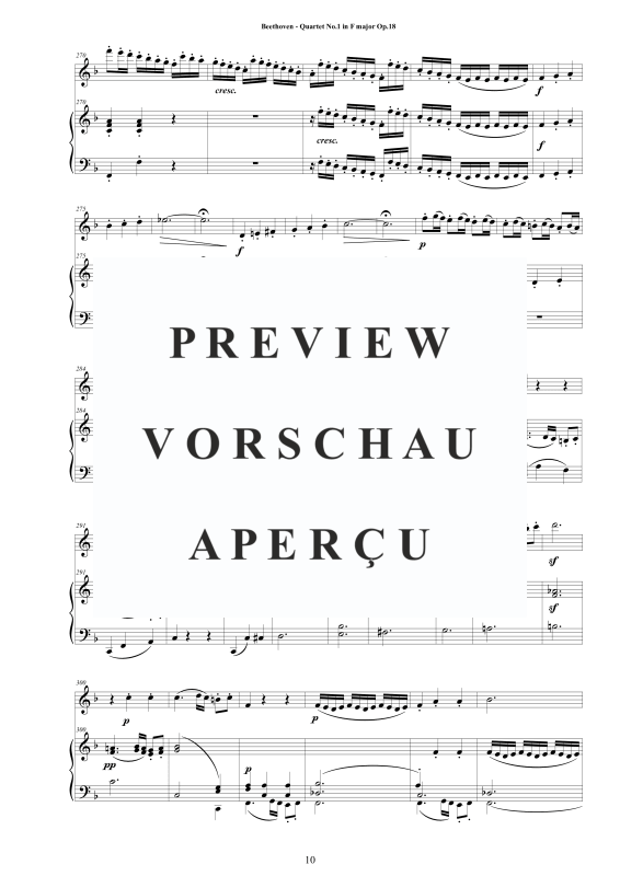 Produktgalerie: Seite 11 von 11 Quartet No.1 in F major Op.18 for Flute and Piano - Score and Part, , Querflöte und Klavier