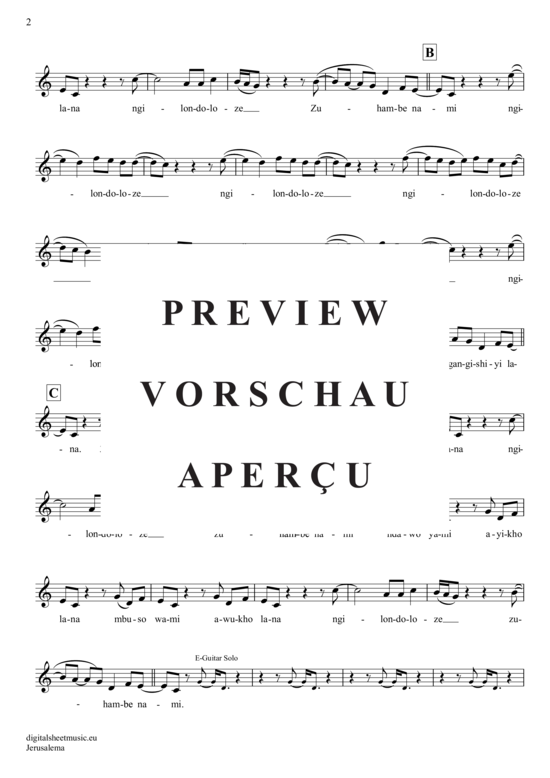 Produktgalerie: Seite 3 von 4 Jerusalema , Master Kg/Zikode, Nomcebo, (Oboe)