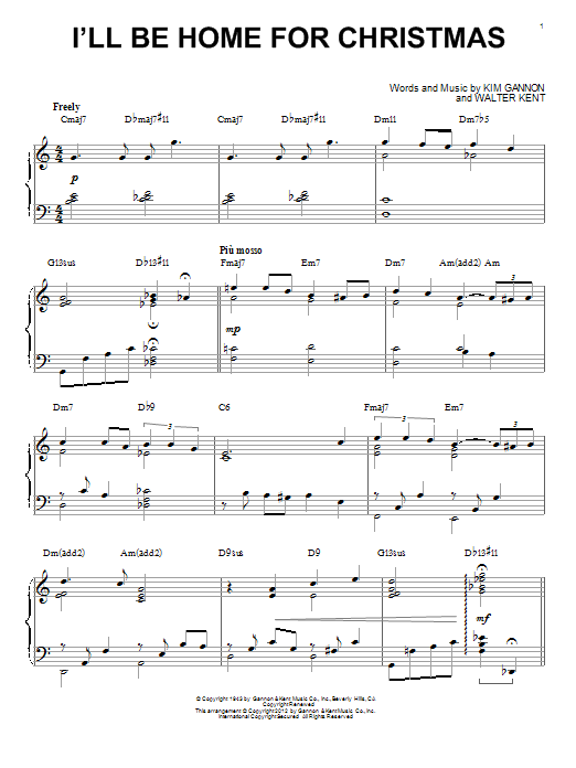 Product gallery: Page 1 of 1 I'll Be Home For Christmas [Jazz version] (arr. Brent Edstrom), Walter Kent
